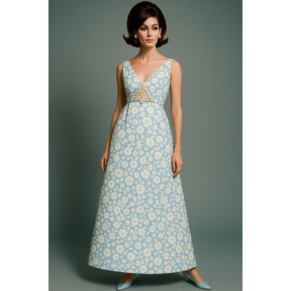 1960´s‎ Kent Originals forNeiman Marcus Blue Brocade...